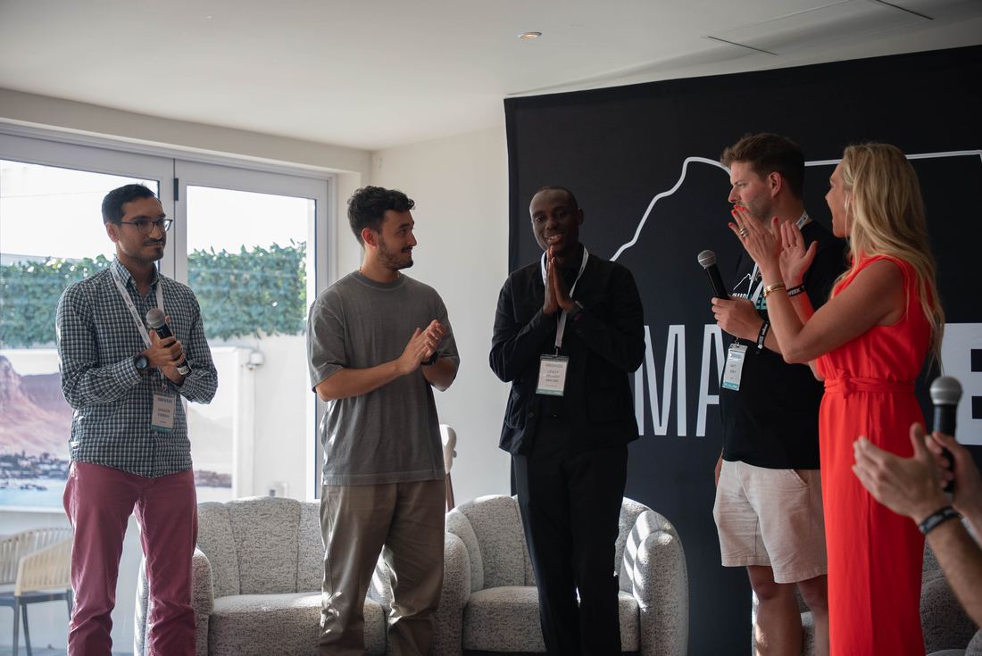Founders pitching at the African nomad pitch competition